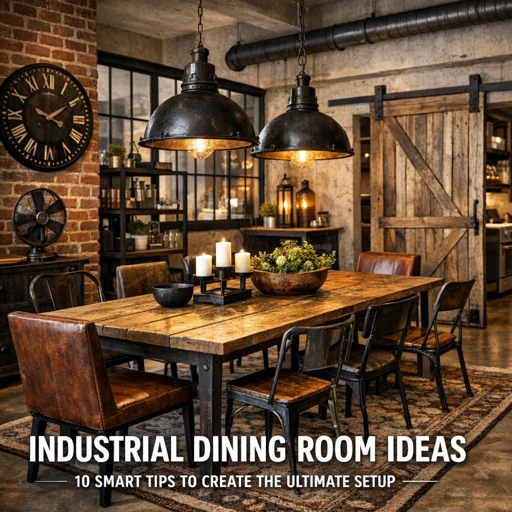 Illustration of Industrial Dining Room Ideas: 10 Smart Tips to Create the Ultimate Setup